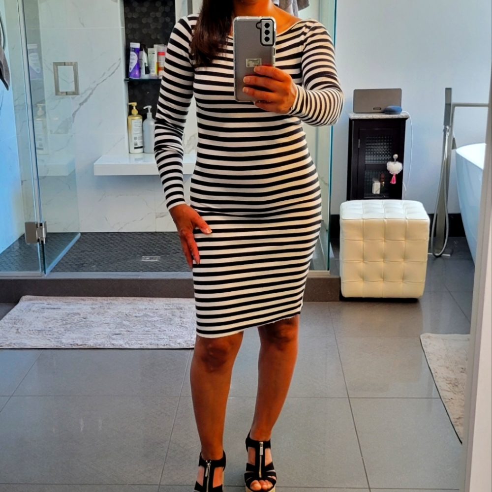 BCBG Bodycon Stripe Dress